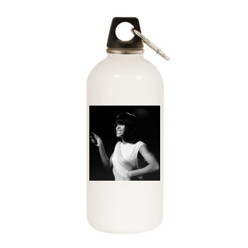 Tina Turner White Water Bottle With Carabiner