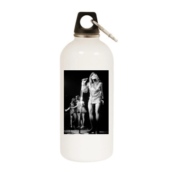 Tina Turner White Water Bottle With Carabiner