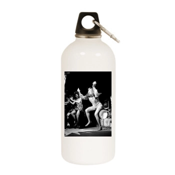 Tina Turner White Water Bottle With Carabiner