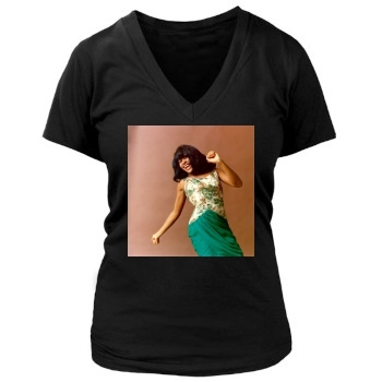 Tina Turner Women's Deep V-Neck TShirt