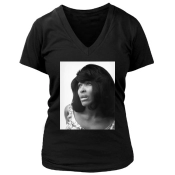 Tina Turner Women's Deep V-Neck TShirt