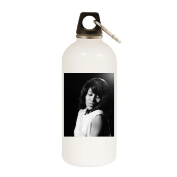 Tina Turner White Water Bottle With Carabiner