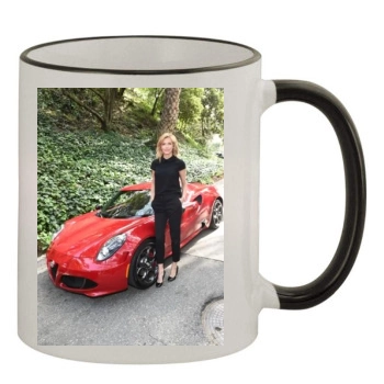 Tricia Helfer 11oz Colored Rim & Handle Mug