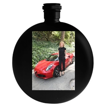 Tricia Helfer Round Flask