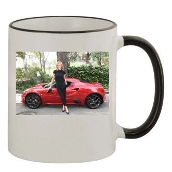 Tricia Helfer 11oz Colored Rim & Handle Mug