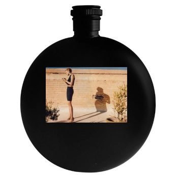 Tricia Helfer Round Flask