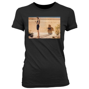 Tricia Helfer Women's Junior Cut Crewneck T-Shirt