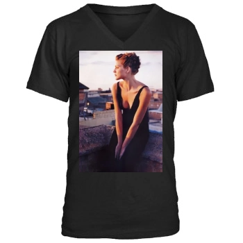 Tricia Helfer Men's V-Neck T-Shirt