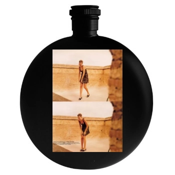 Tricia Helfer Round Flask