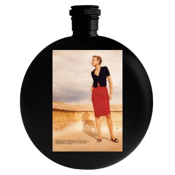 Tricia Helfer Round Flask