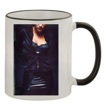 Tricia Helfer 11oz Colored Rim & Handle Mug