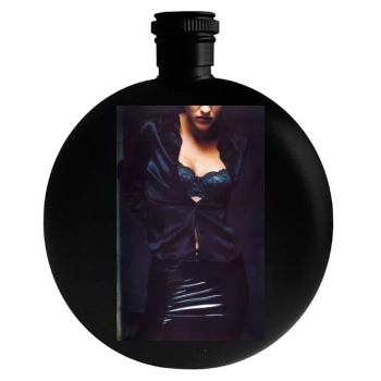 Tricia Helfer Round Flask