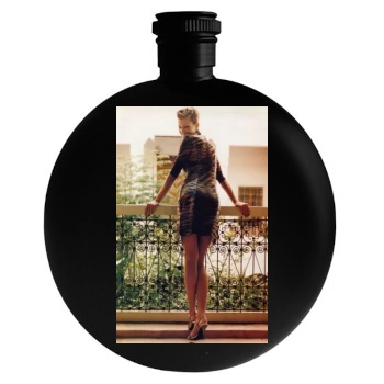 Tricia Helfer Round Flask