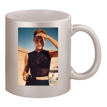 Tricia Helfer 11oz Metallic Silver Mug