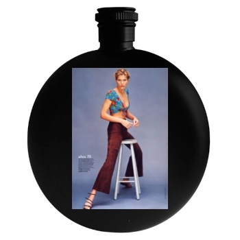 Tricia Helfer Round Flask