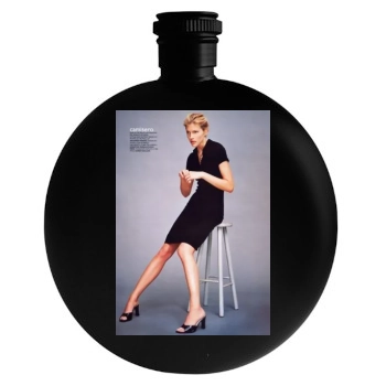 Tricia Helfer Round Flask