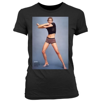 Tricia Helfer Women's Junior Cut Crewneck T-Shirt