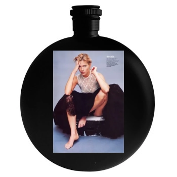 Tricia Helfer Round Flask