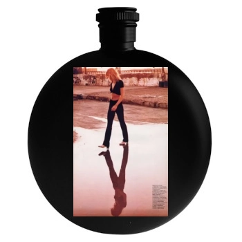 Tricia Helfer Round Flask