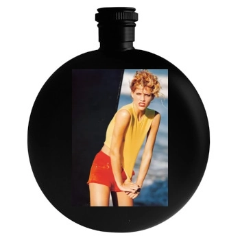 Tricia Helfer Round Flask