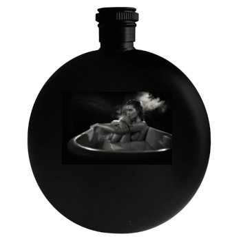 Tricia Helfer Round Flask