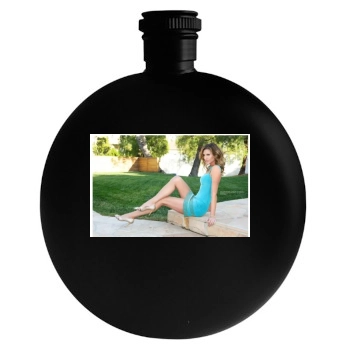 Tricia Helfer Round Flask