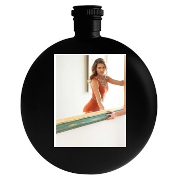 Tricia Helfer Round Flask