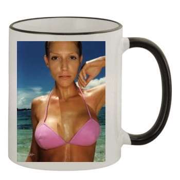 Tricia Helfer 11oz Colored Rim & Handle Mug