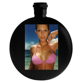 Tricia Helfer Round Flask