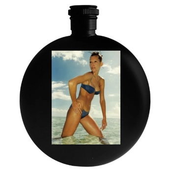 Tricia Helfer Round Flask