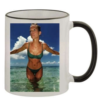 Tricia Helfer 11oz Colored Rim & Handle Mug