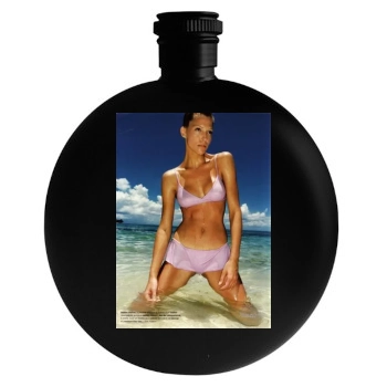 Tricia Helfer Round Flask