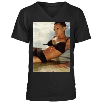 Tricia Helfer Men's V-Neck T-Shirt