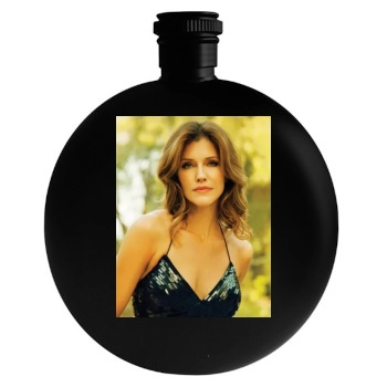 Tricia Helfer Round Flask