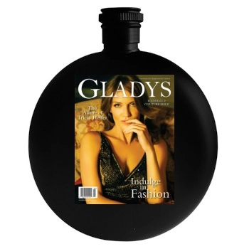 Tricia Helfer Round Flask