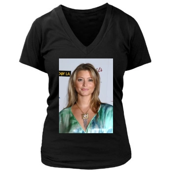 Holly Valance Women's Deep V-Neck TShirt