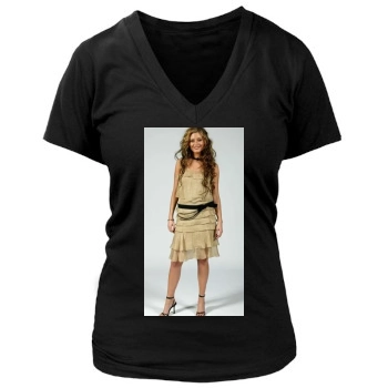 Holly Valance Women's Deep V-Neck TShirt