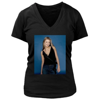 Holly Valance Women's Deep V-Neck TShirt