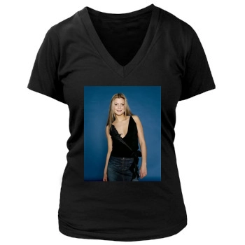 Holly Valance Women's Deep V-Neck TShirt