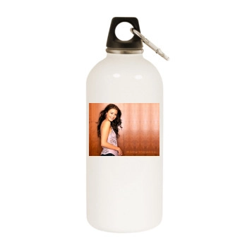 Holly Valance White Water Bottle With Carabiner