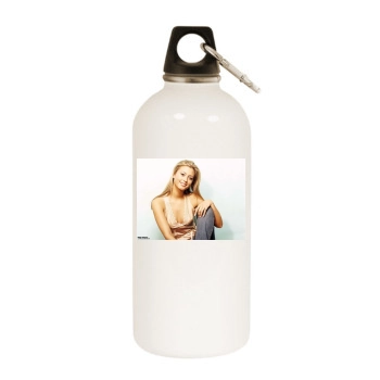 Holly Valance White Water Bottle With Carabiner