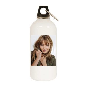 Holly Valance White Water Bottle With Carabiner