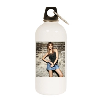 Holly Valance White Water Bottle With Carabiner