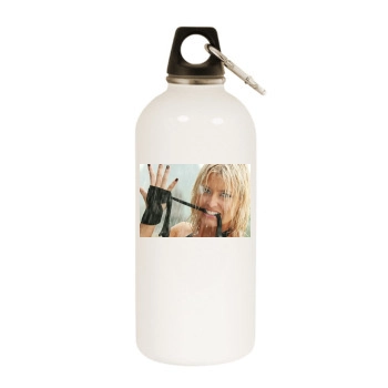 Holly Valance White Water Bottle With Carabiner