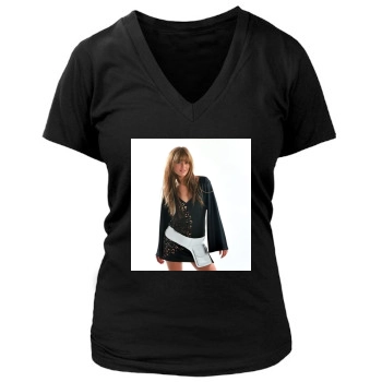 Holly Valance Women's Deep V-Neck TShirt