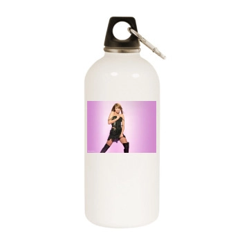 Holly Valance White Water Bottle With Carabiner