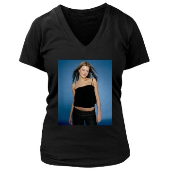 Holly Valance Women's Deep V-Neck TShirt