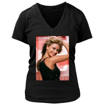 Holly Valance Women's Deep V-Neck TShirt