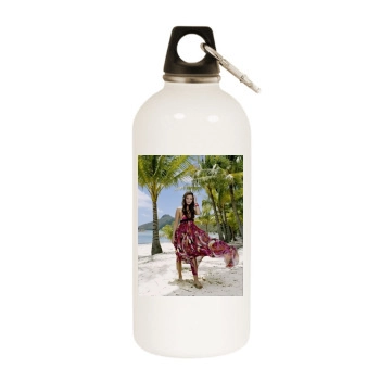 Holly Valance White Water Bottle With Carabiner