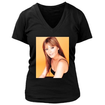 Holly Valance Women's Deep V-Neck TShirt